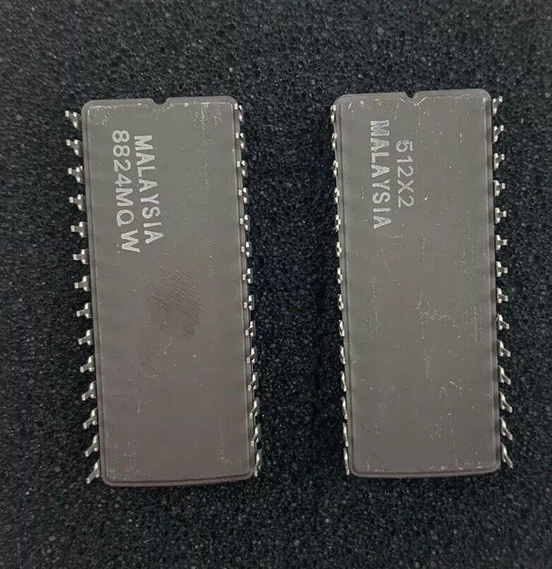 AMD 1983 AM27512DC Microcircuit SET Version 1.1 & 1.0 (Lot of 2)