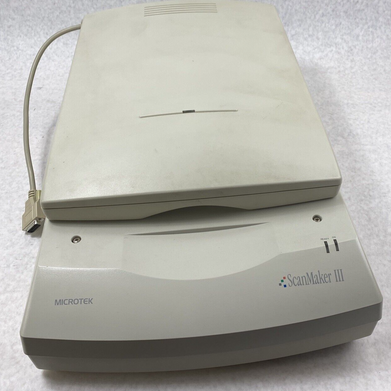 Microtek MRS-1200F36 ScanMaker III Flatbed Scanner DB15 Parallel Port UNTESTED