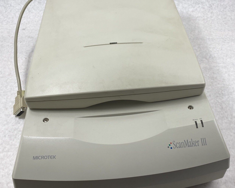 Microtek MRS-1200F36 ScanMaker III Flatbed Scanner DB15 Parallel Port UNTESTED