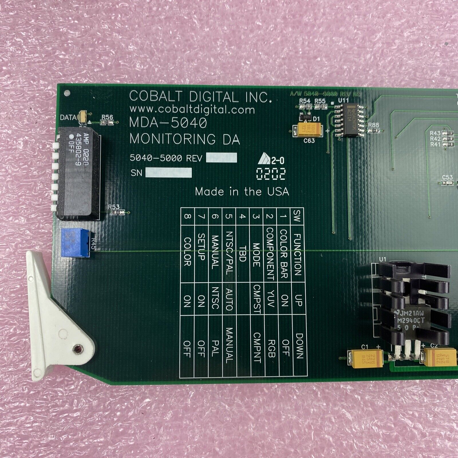 Cobalt Digital MDA-5040 Monitoring DA card
