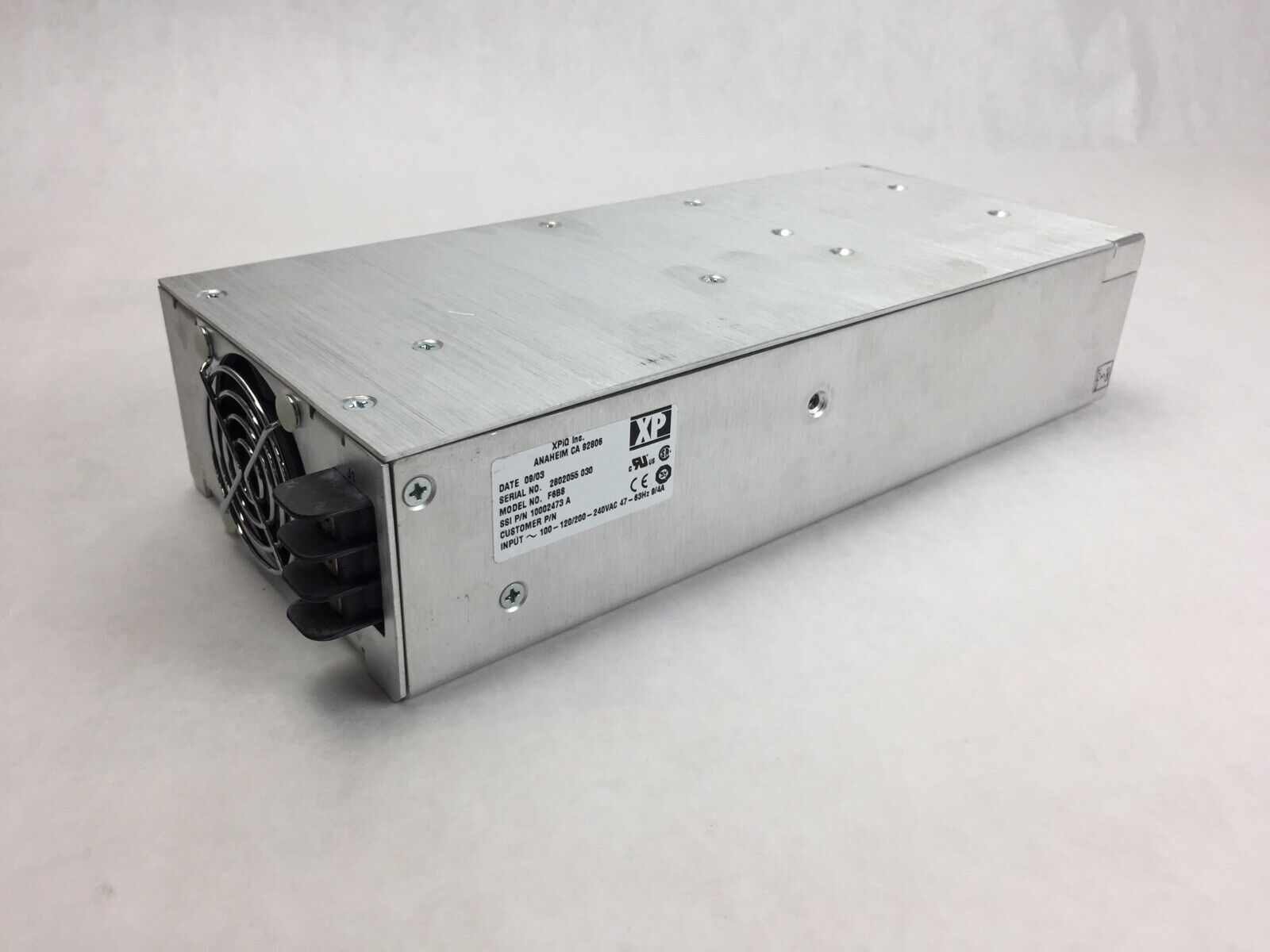 XPiQ Inc. Power Supply F6B8 200-240 VAC 9/4A