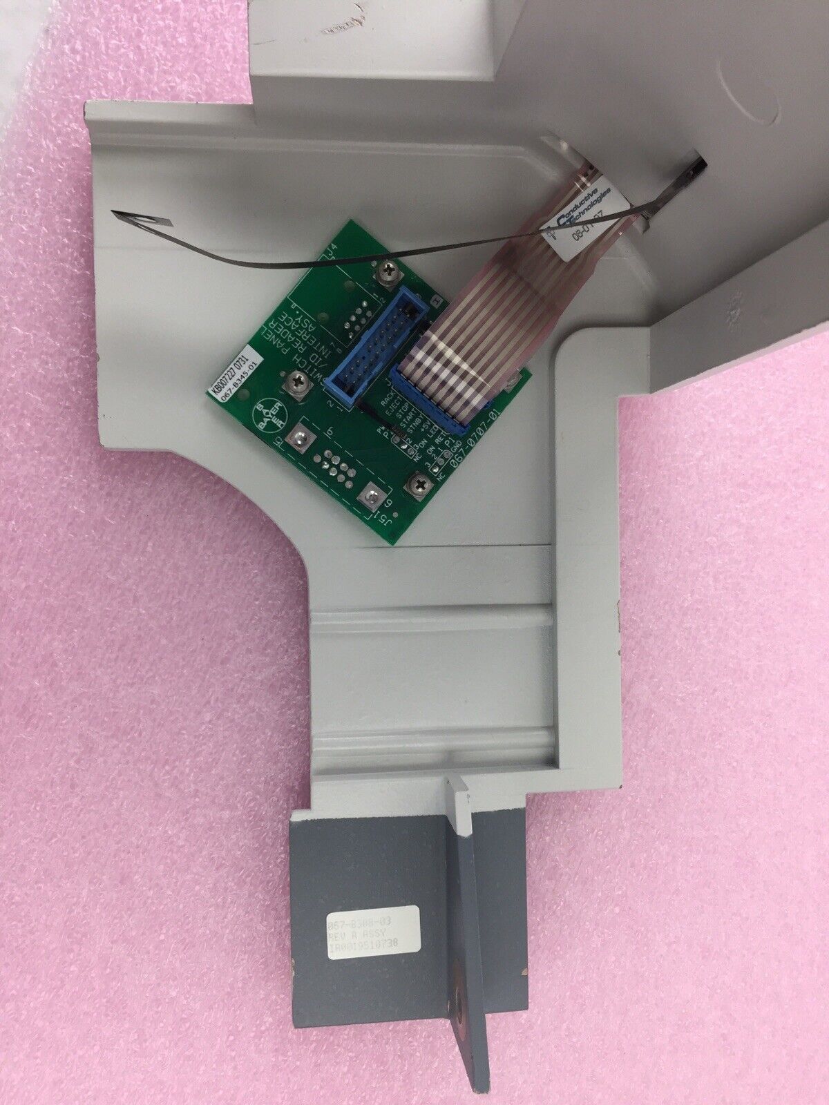 Bayer Switch Panel ID Reader Interface Assy Board 067-B345-02F With Button Panel