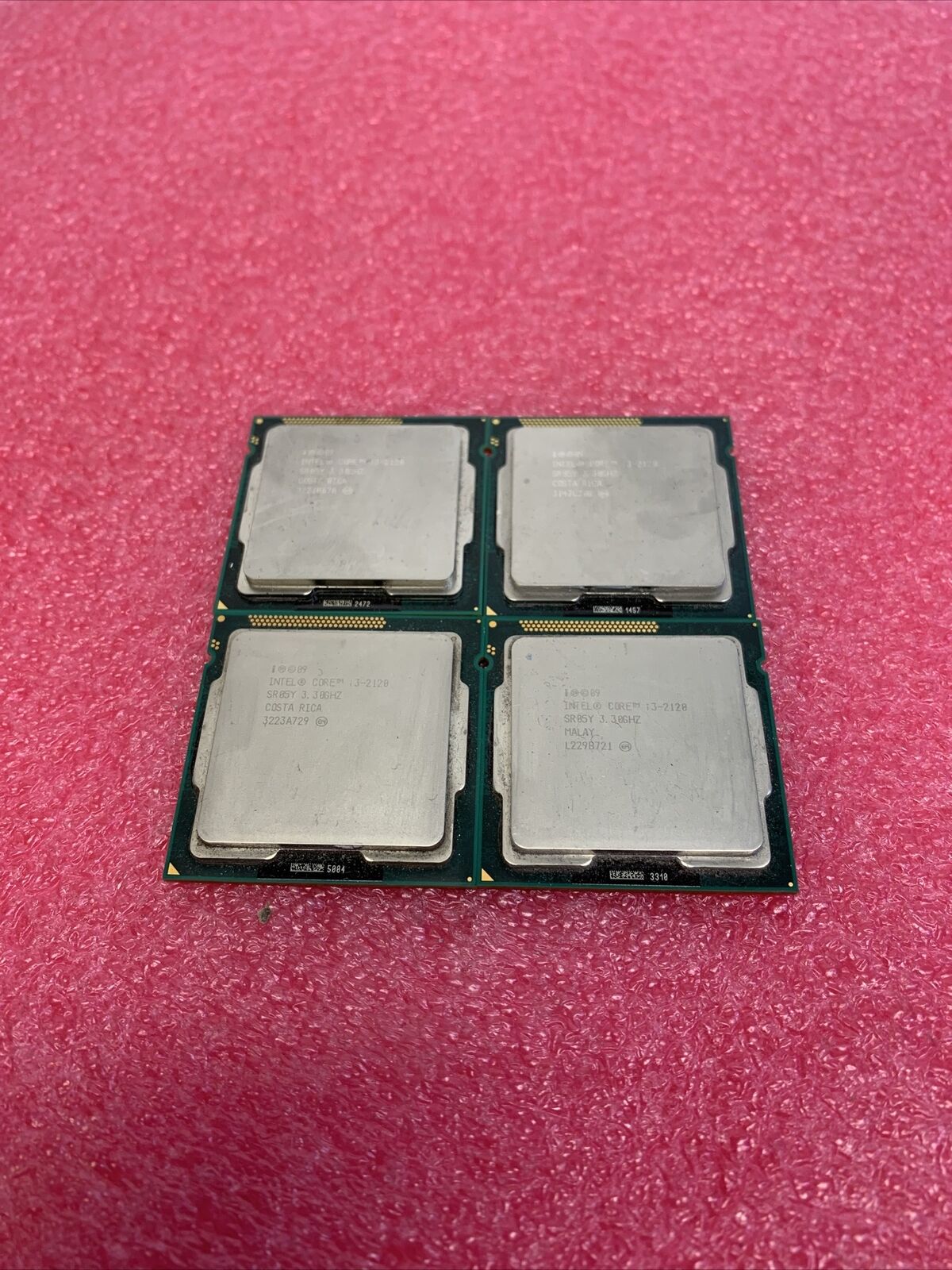 Lot of 4 Intel Core i3-2120 SR05Y 3.3GHz Processor