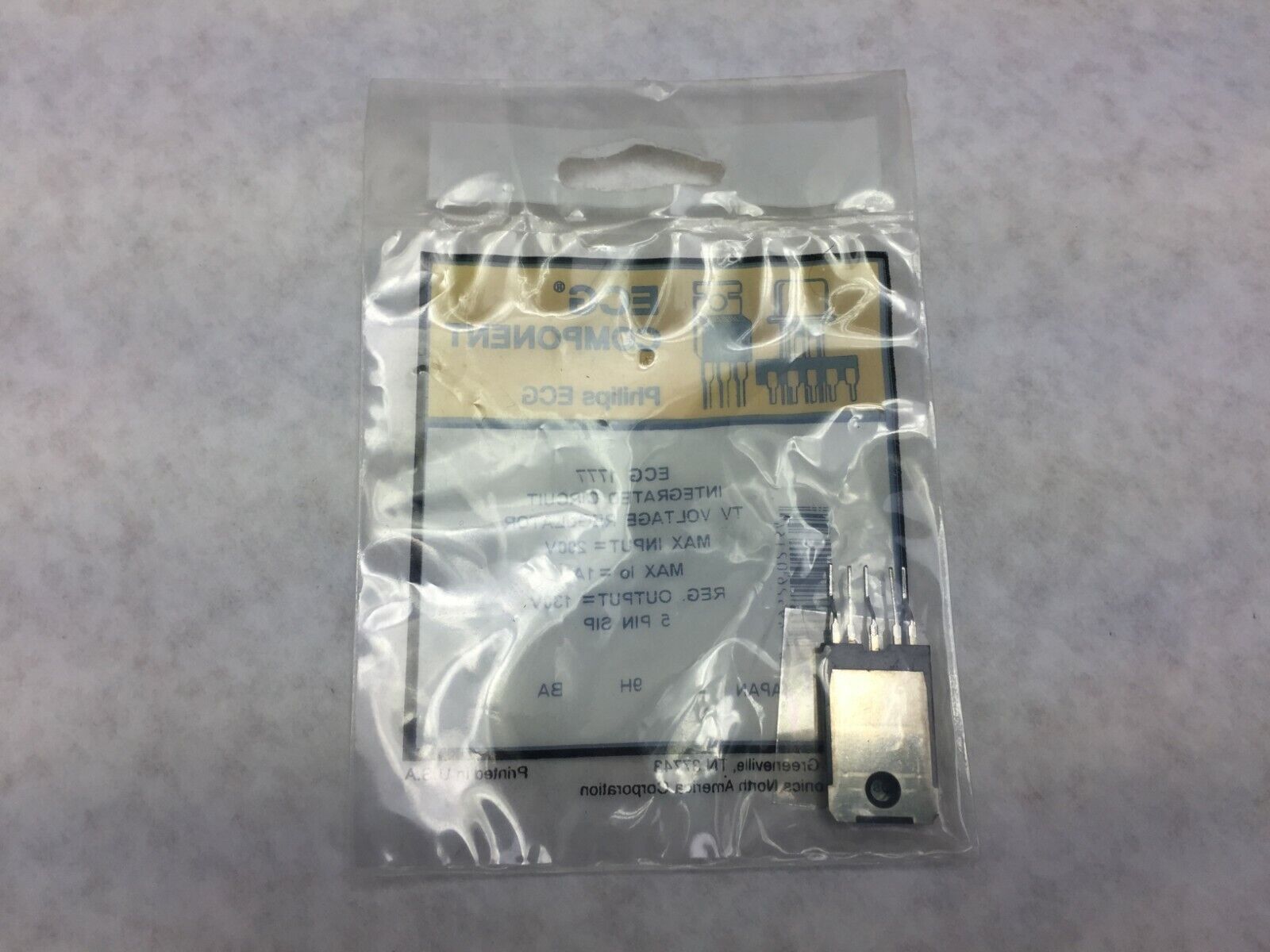 Phillips ECG1777 130V IC TV Voltage Regulator 130V  5 Pin  Factory Sealed