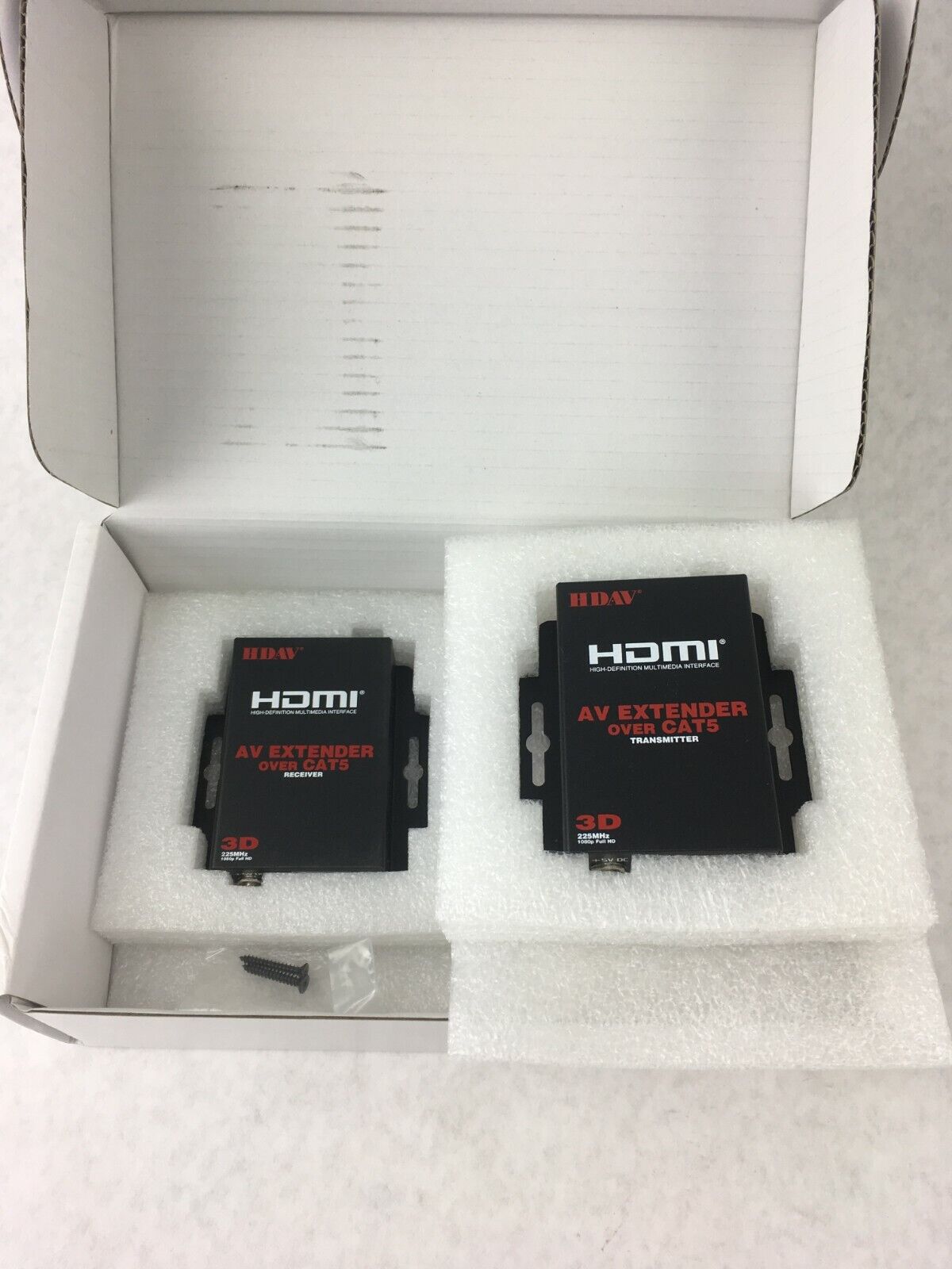 HDAV HD-C5S4 HDMI Audio Single Extender Over CAT5 UTP HD 3D 1080p Lot of 2