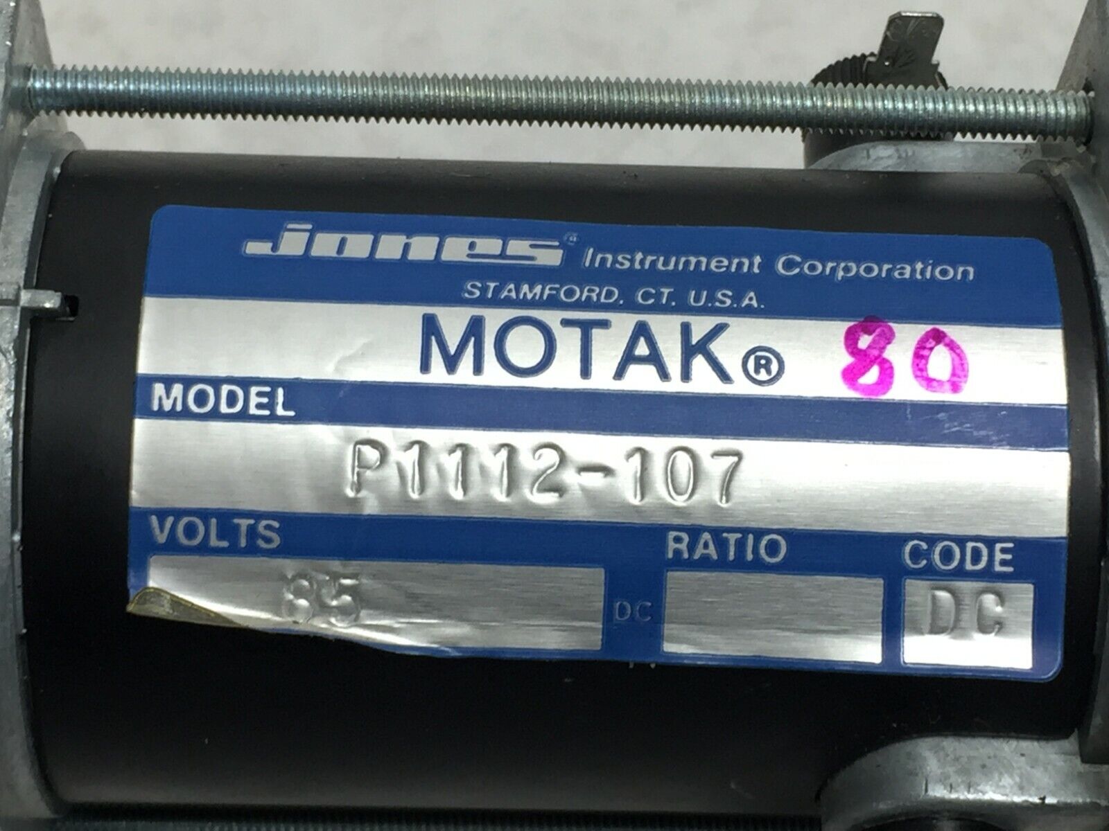 Jones Instrument Corp MOTAK P1112-107  85 Volts Motor