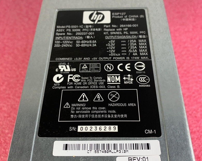 HP PS-5501-1C 174W Power Supply
