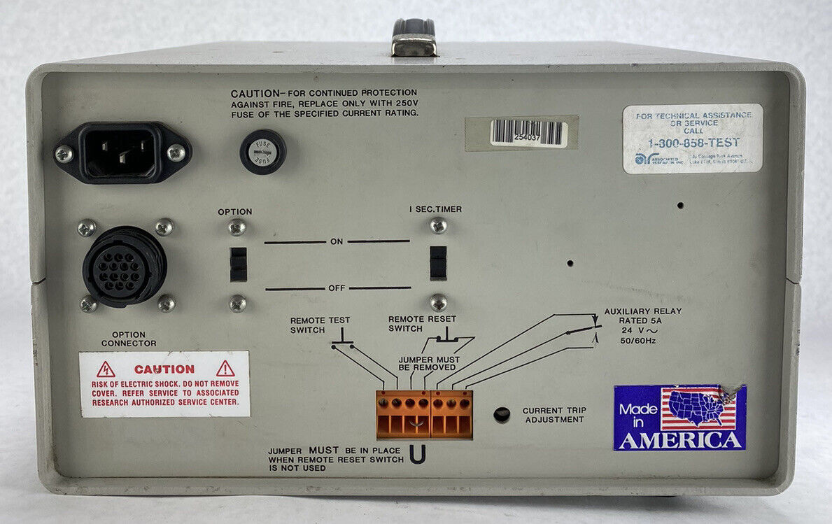 Associated Research 4040AT AC/DC Hypot Ground Continuity Test Set SOLD AS IS