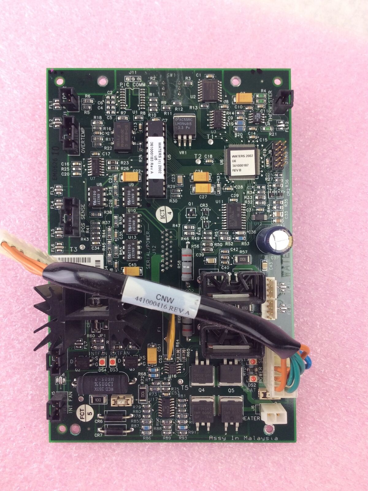 WATERS Control Board PCB 510000190 REV D 210000190 F - Untested
