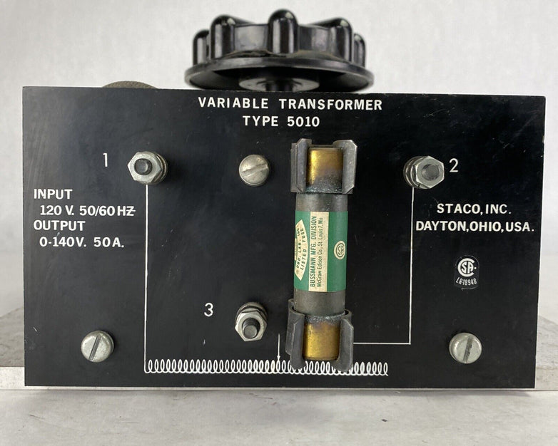 Staco Powerstat Type 5010 Variable Transformer 140V 7.0KVA 50A USAmade