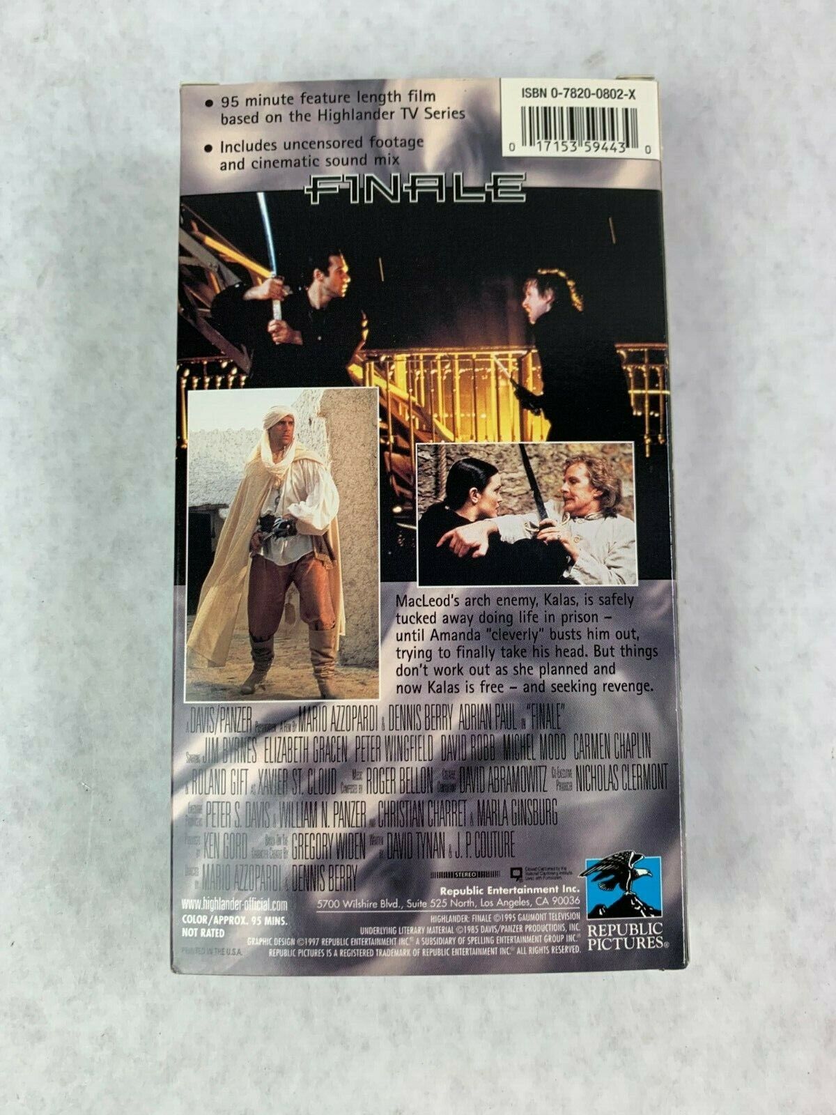Vintage Classic Highlander Macleod 1985 1997 VHS Video Tape Movie