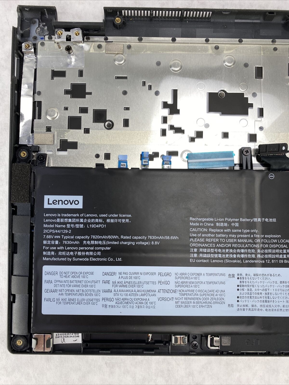 Lenovo Yoga C930-13iML Laptop Palmrest Touchpad Keyboard Assembly WITH BATTERY