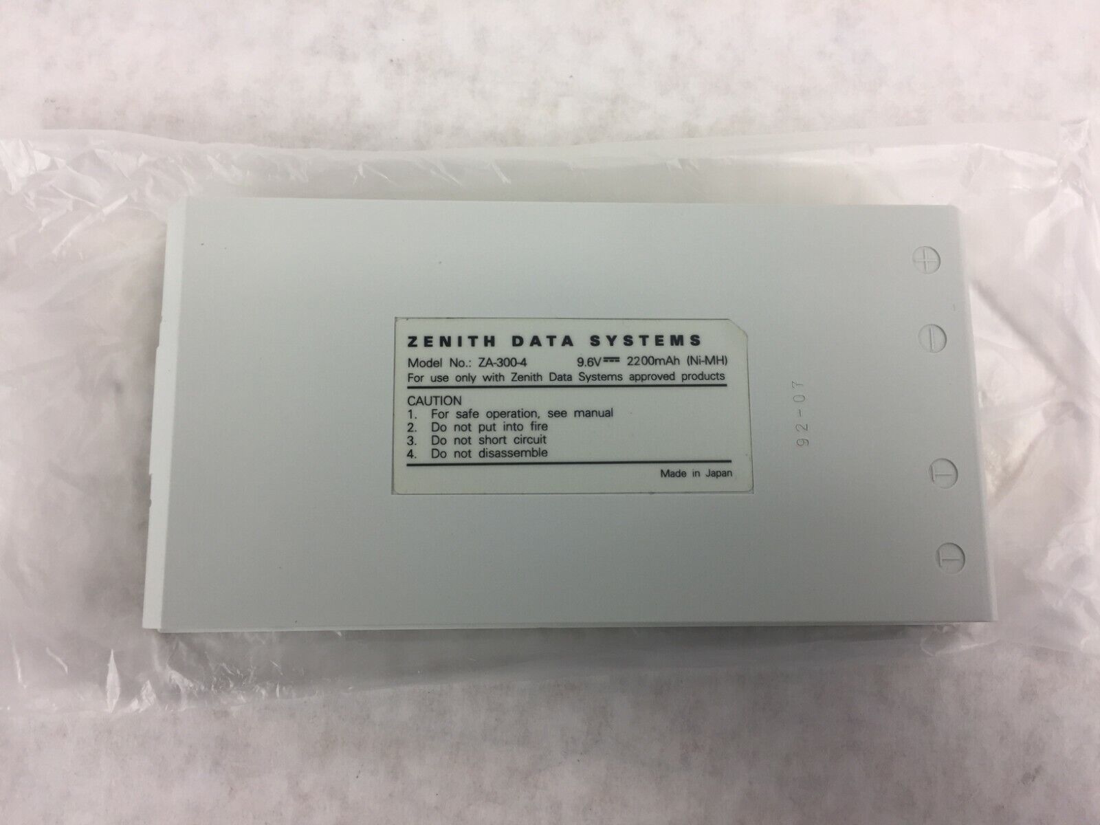 Vintage Zenith Data Systems ZA-300-4   FSCM 6X803  Battery Pack  NIB