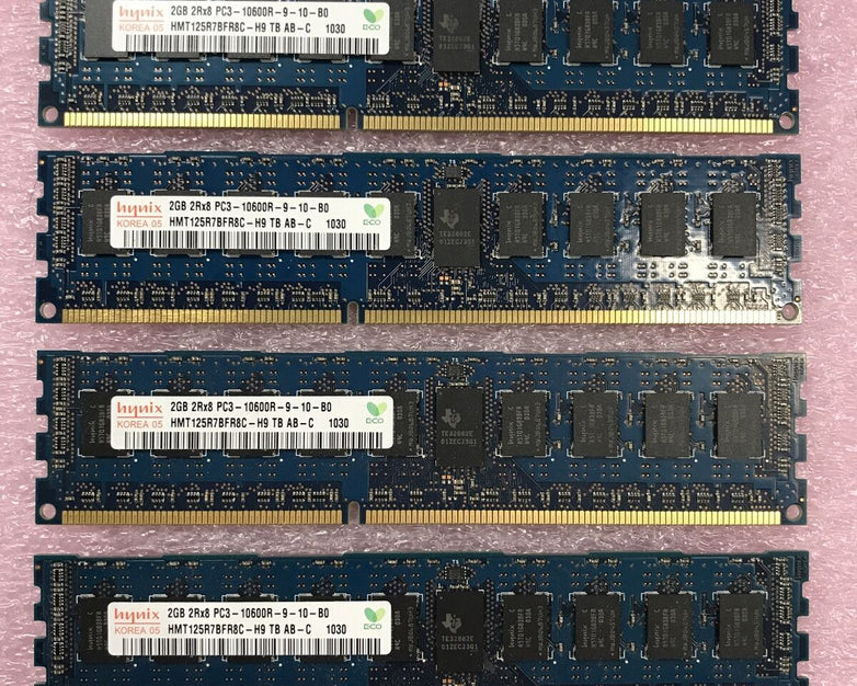 Hynix 8GB Kit 4x2GB 2Rx8 PC3-10600R-9-10-B0 Server Ram HMT125R7BFR8C
