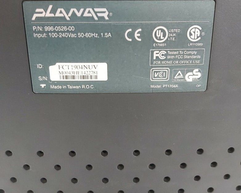 Planar PT1704A 996-0526-00 Color Computer Monitor Grade C