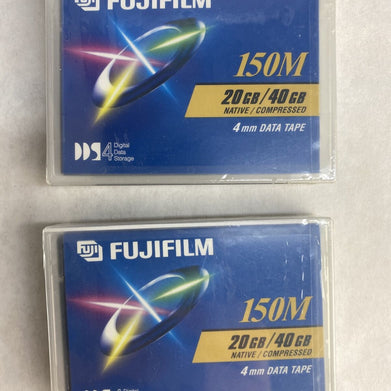 Lot( 2 ) New Fujifilm 150M 4mm Data Tape 20GB Native / 40 GB Compressed
