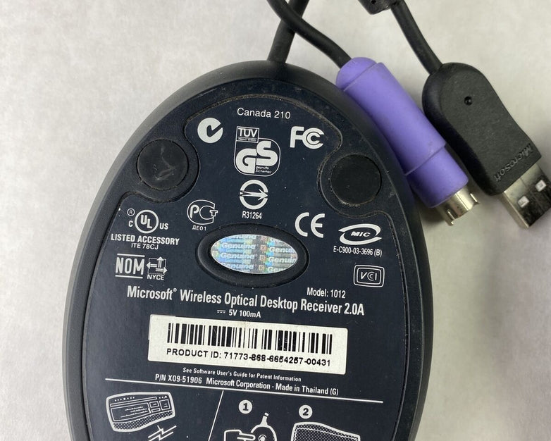Set( 3 ) Microsoft 1012 1028 USB Wireless Optical Mouse Receiver 2.0A 2.1 2.1A