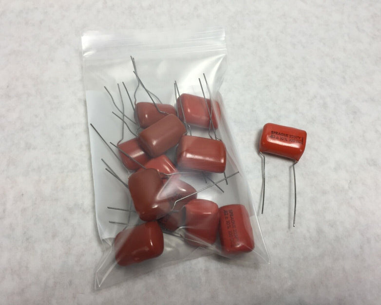 NOS  Sprague 225PY Capacitors Orange Drop .82  100 DC   Lot of 13