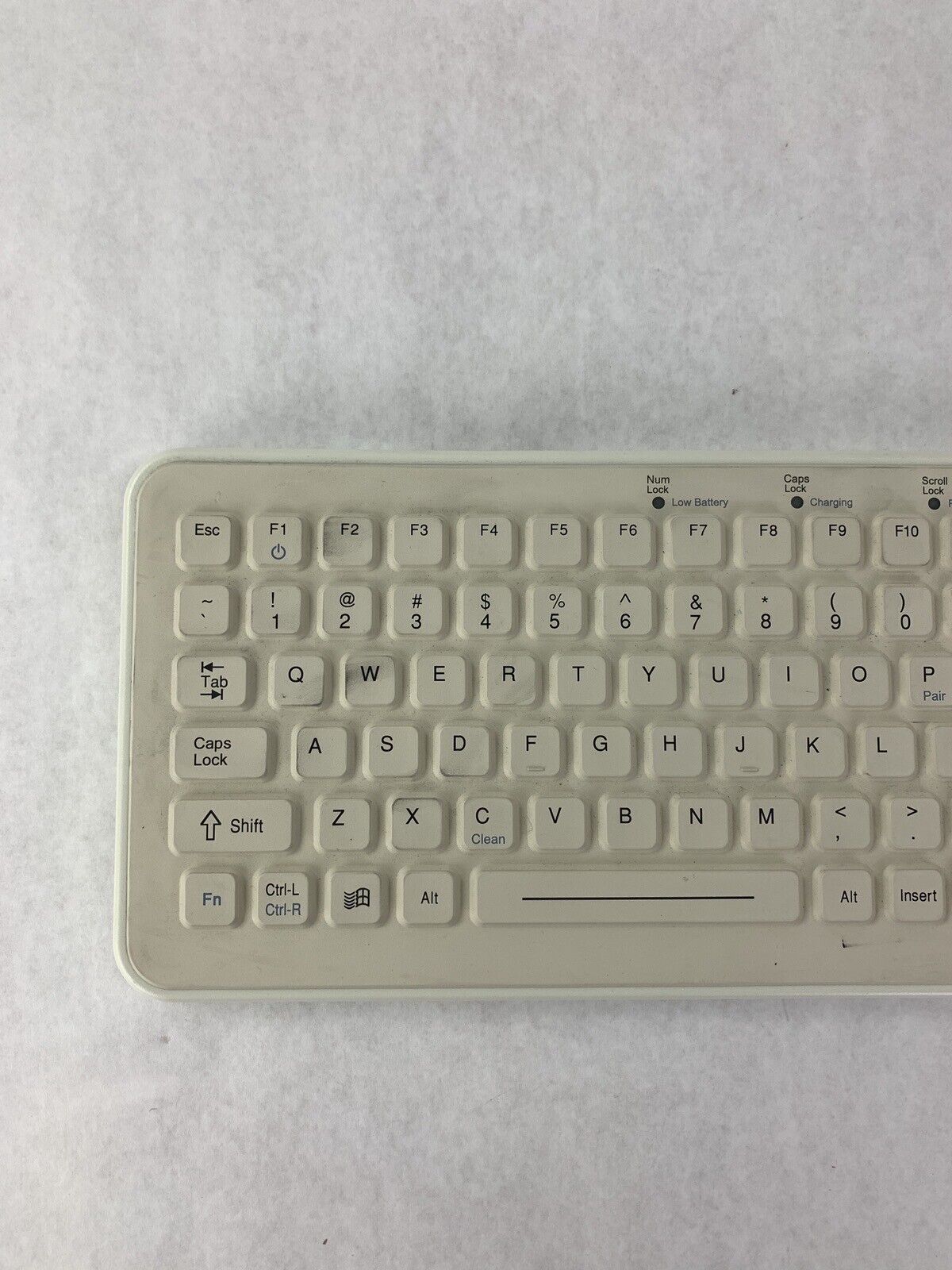 iKey Sk-97-TP Water Resistant USB Industrial Desktop Keyboard White SkinnyBoard