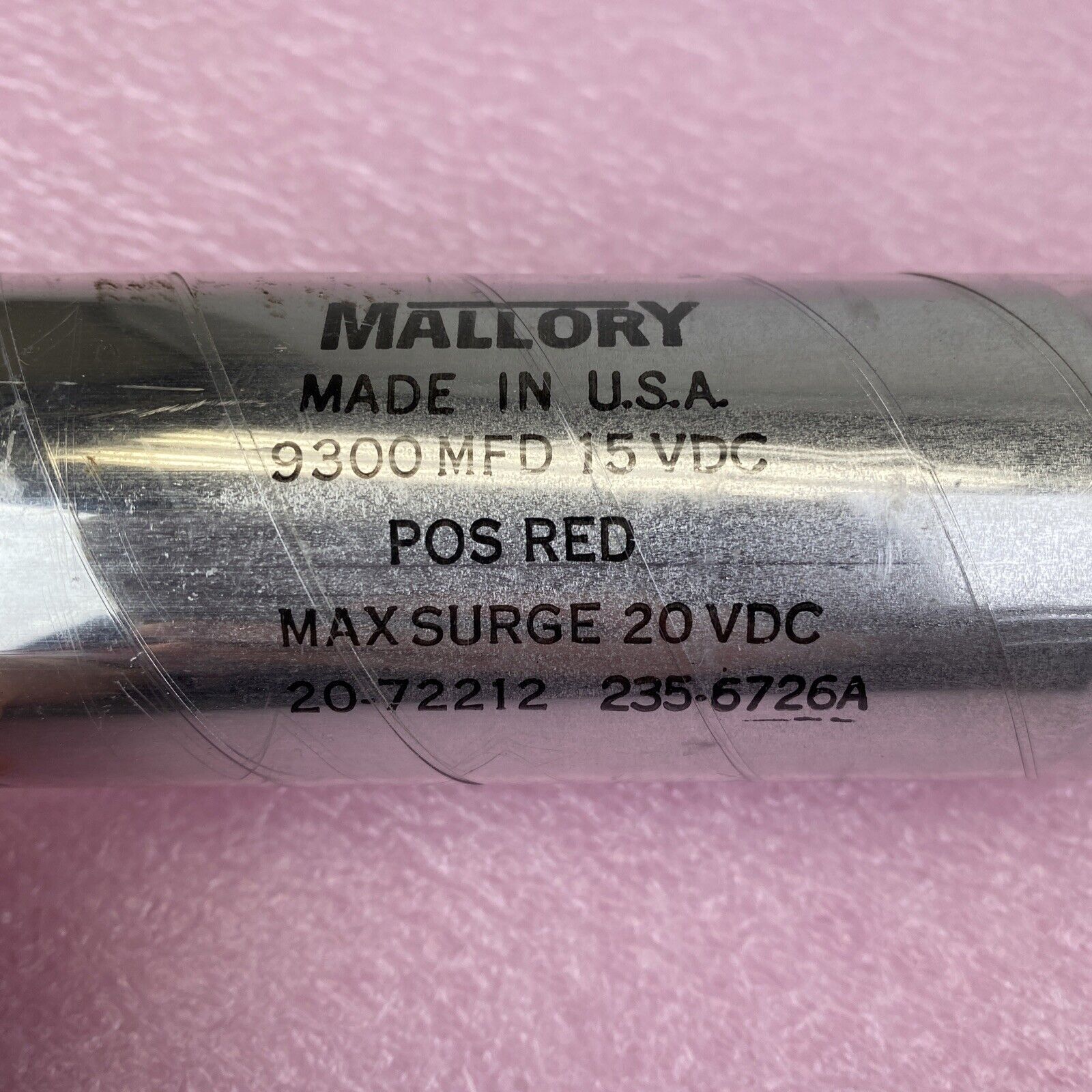 Mallory 9300uf 15vdc Aluminum Electrolytic screw capacitor