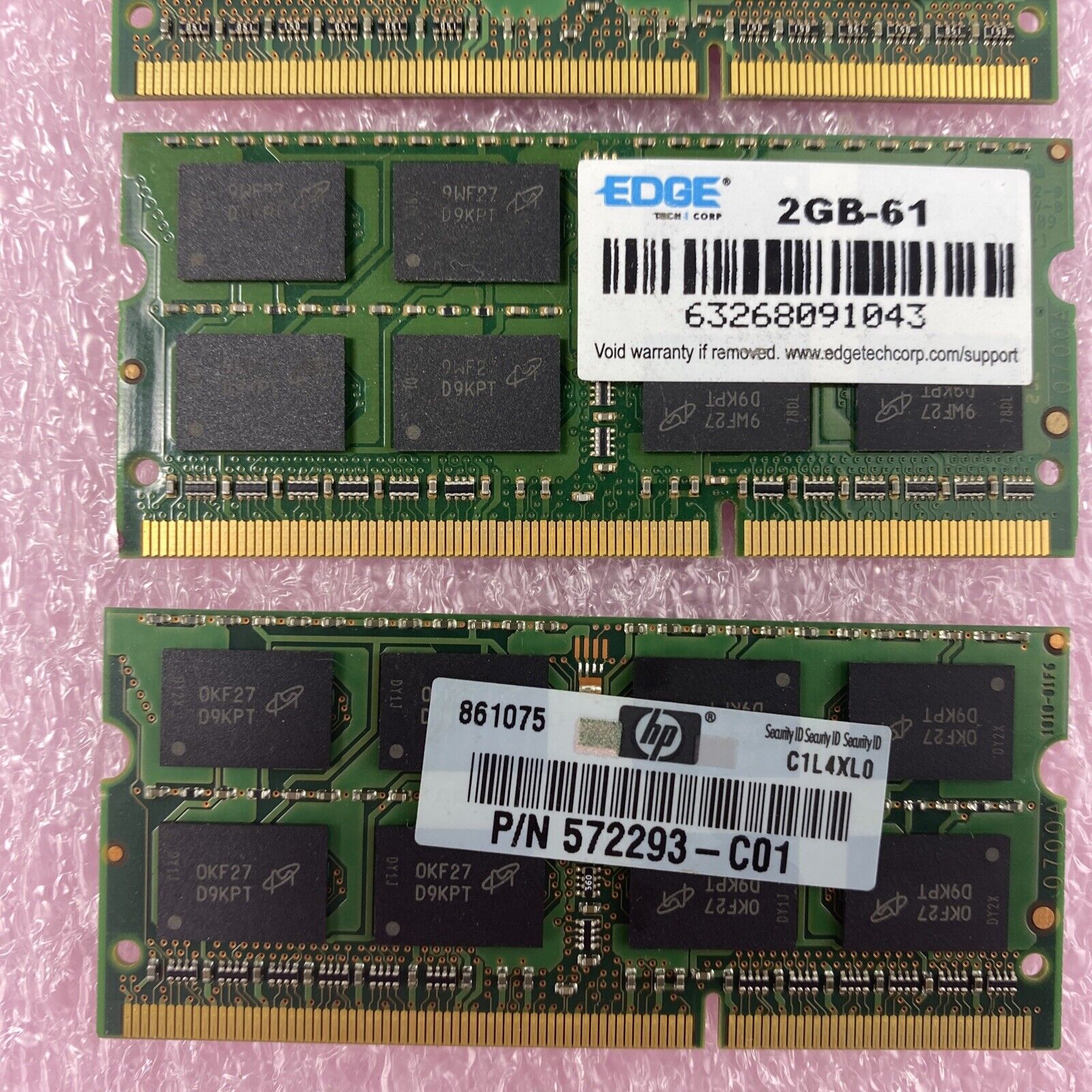 Lot( 4 ) 2GB Micron MT16JSF25664HZ-1G4F1 PC3-10600S DDR3 SO-DIMM 2Rx8 RAM