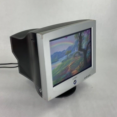 Vintage eMachines eView 1772 17 " VGA CRT Computer Monitor  Retro Gaming