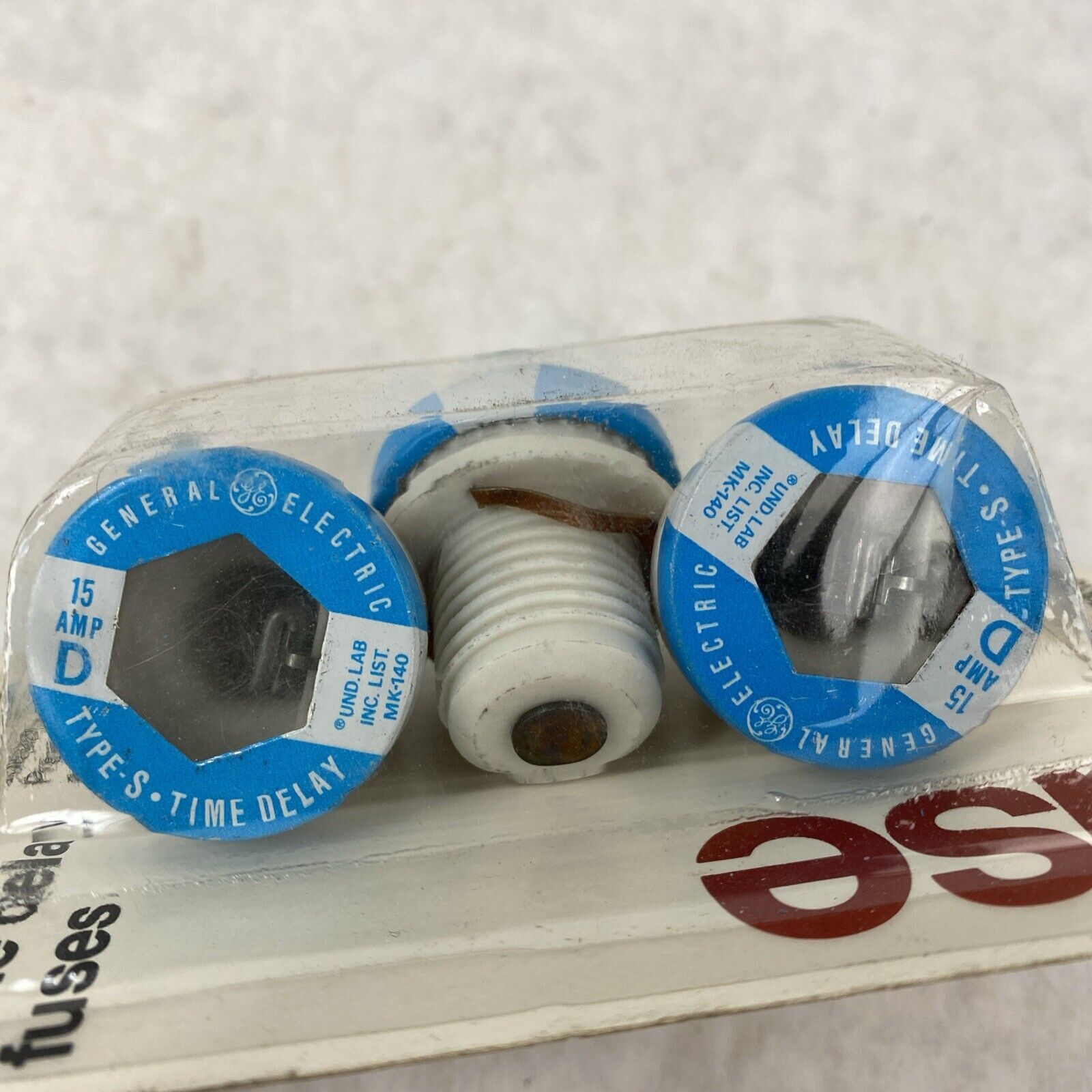 General Electric GE37315-3D MK-140 15 Amp D Type S Time Delay Fuses