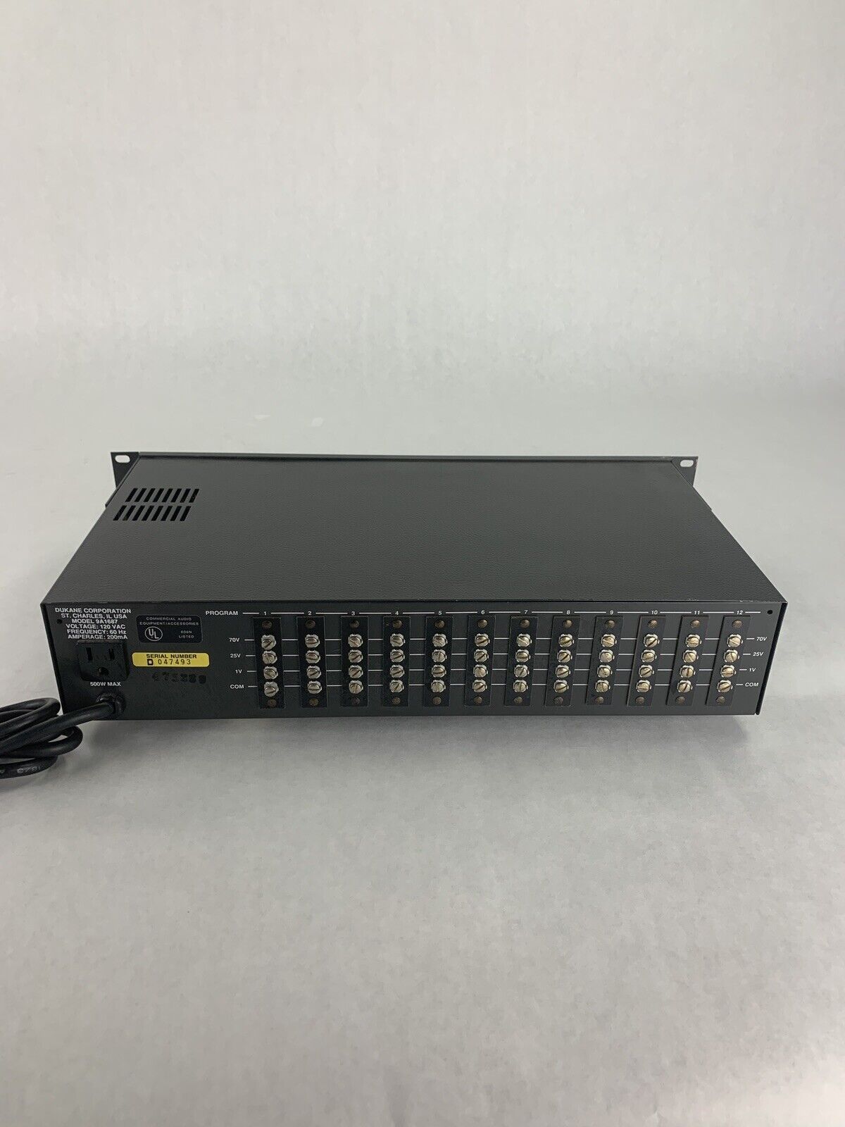 Dukane 9A1687 Amplified Panel Power Tested