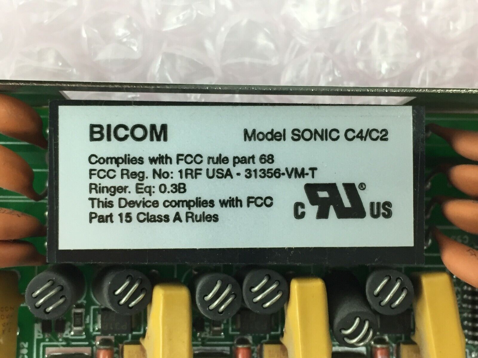 Bicom Sonic C4/C2 8 Bit ISA Card