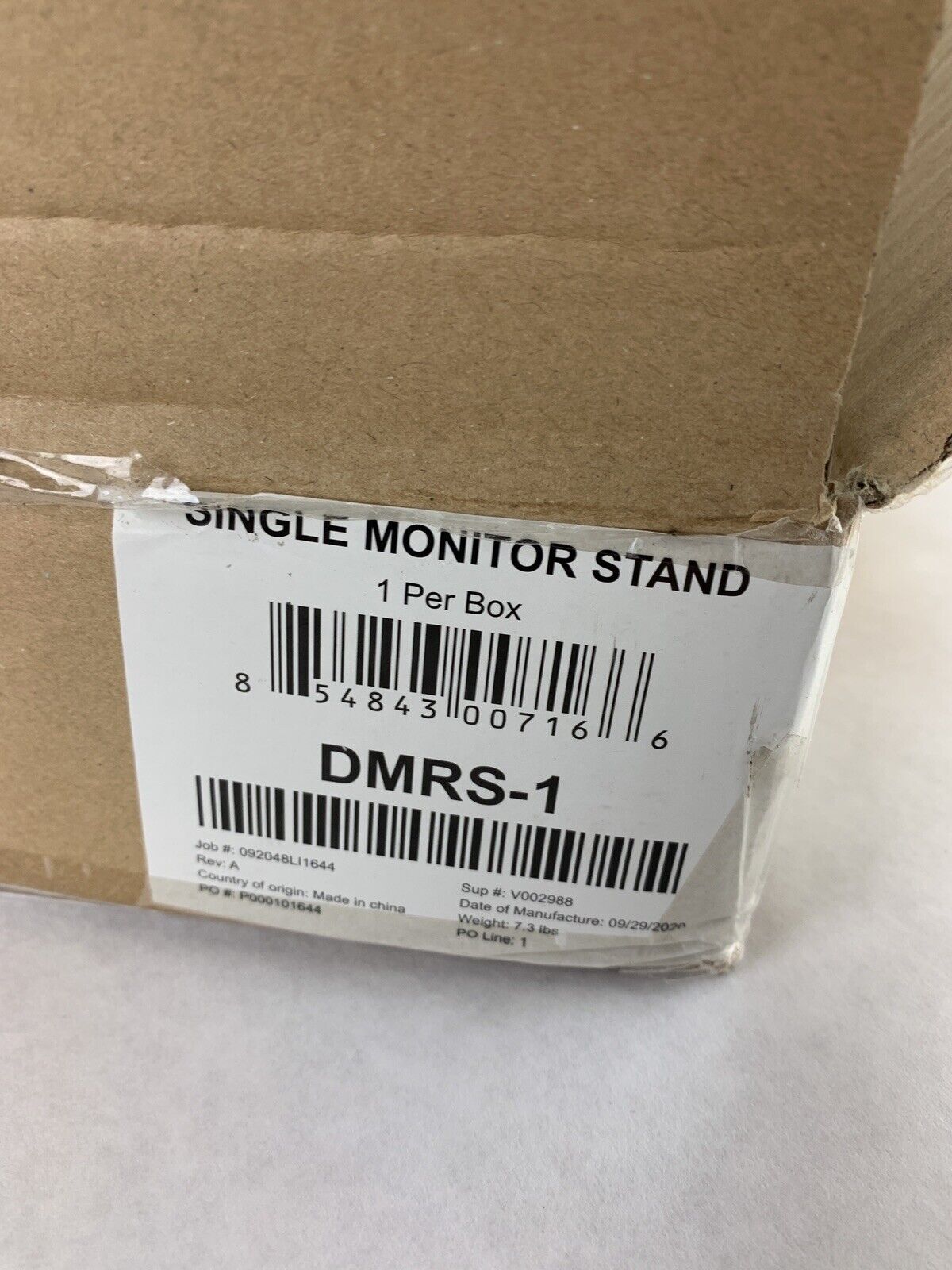 New Openbox Ergotech DMRS-1 Single Monitor Stand Black  32"
