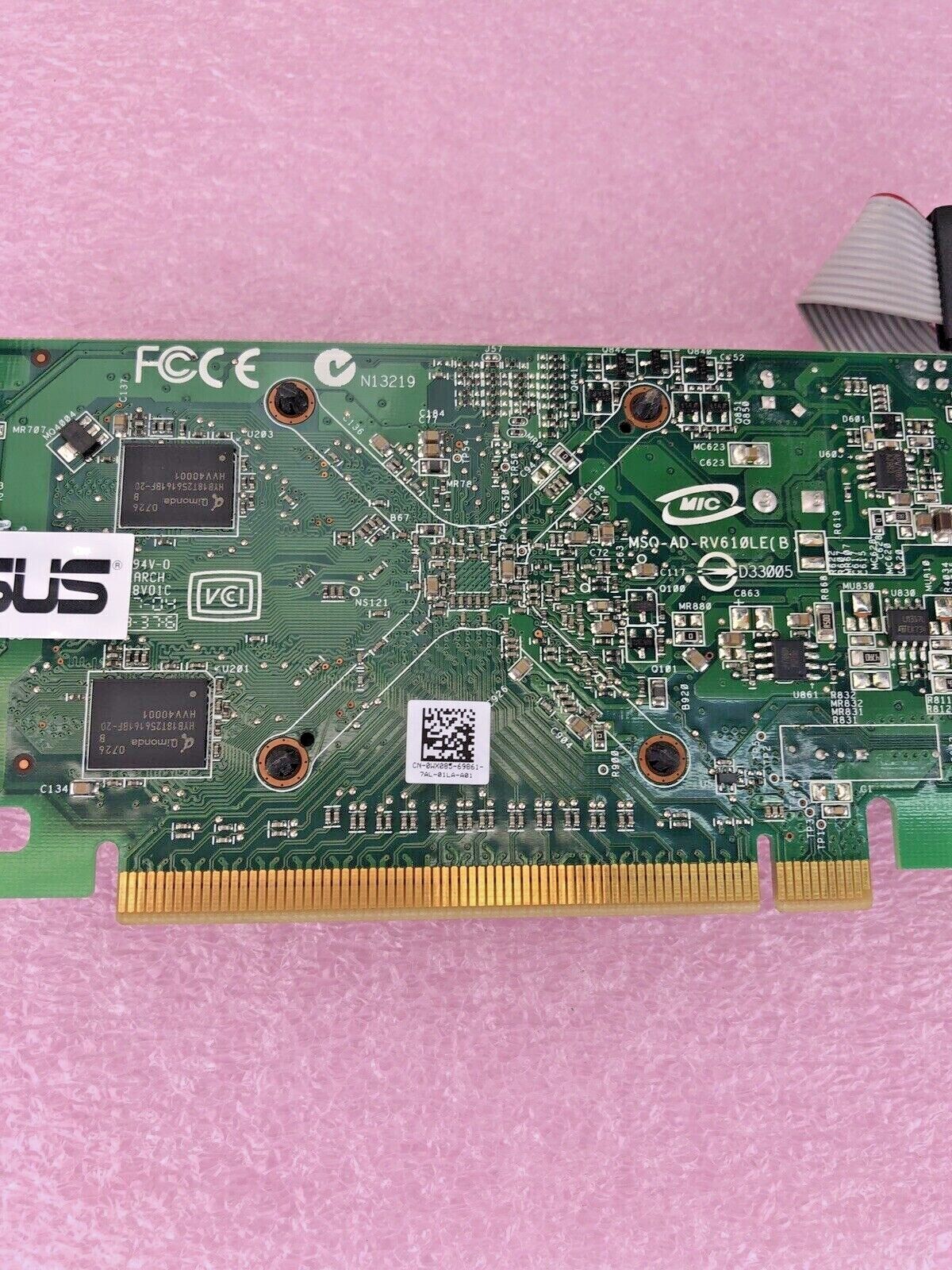 Asus ATI 0WX085 ad-rv610le Radeon HD2400 Pro 128MB VGA DVI Video Card GPU