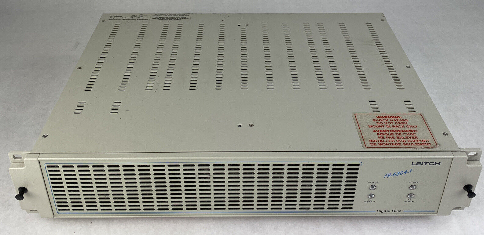 10x Leitch DEC-6801 decoder cards inside Leitch FR-6804-1 digital glue