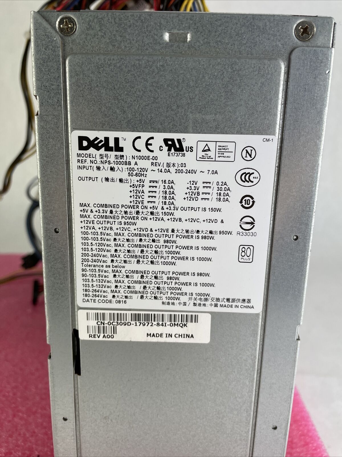Dell NPS-1000B C309D 1000W Power Supply