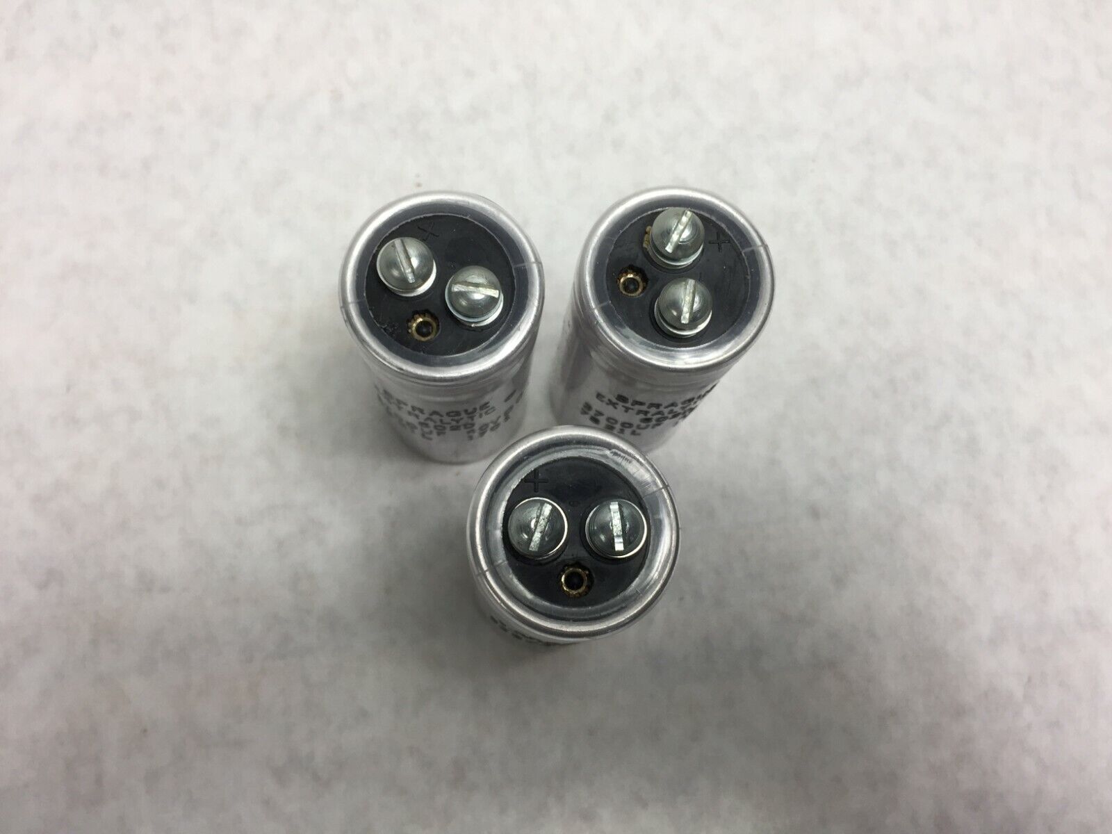 NOS  Sprague Extralytic Capacitor 302D 3700UF 40VDC  Lot of 3