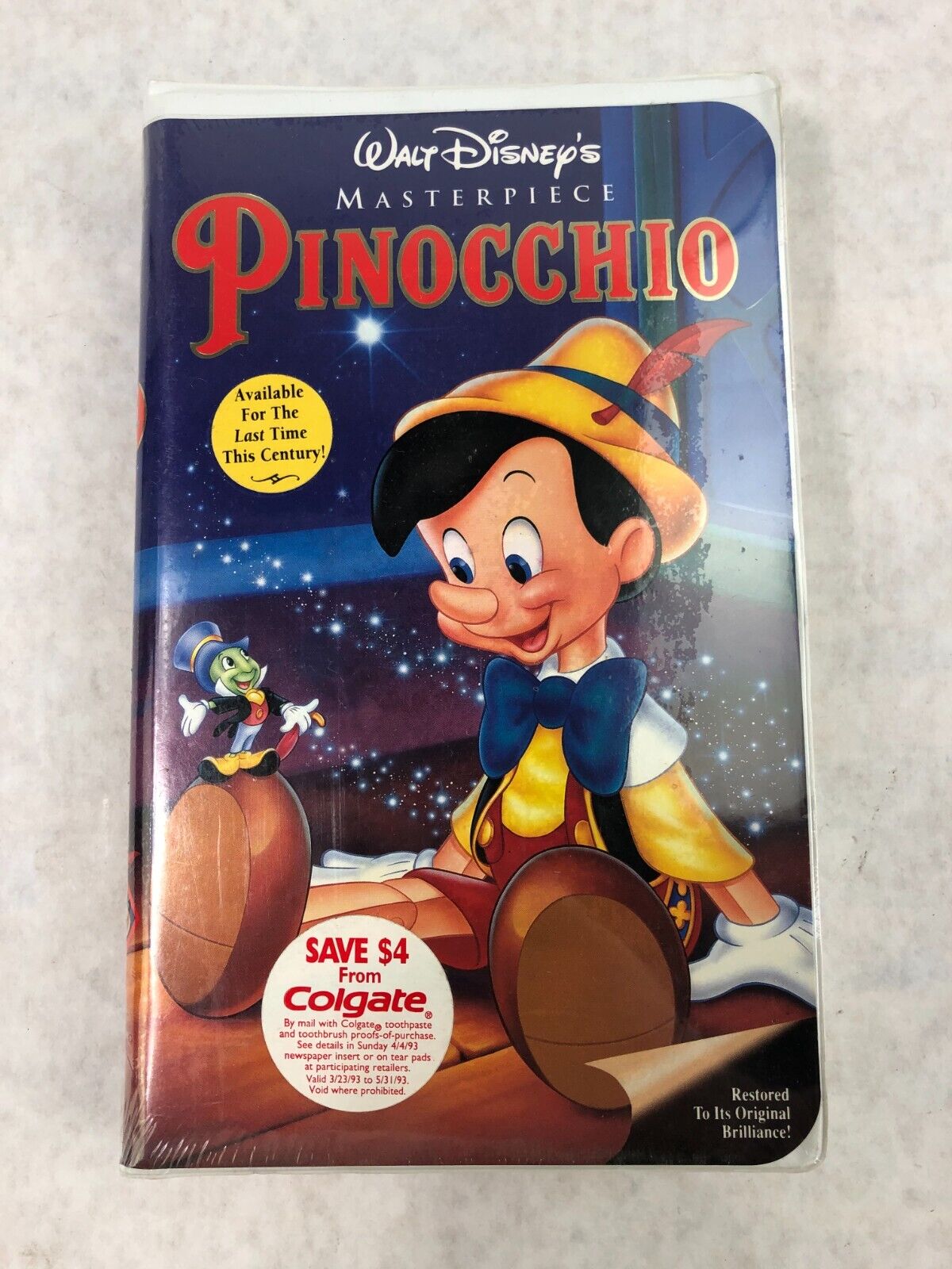 Walt Disney Pinocchio VHS Masterpiece #239 Sealed New