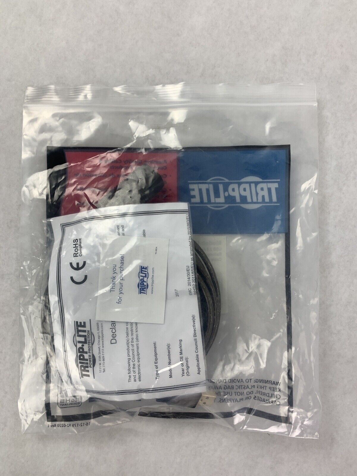 New Tripp Lite U026-025 7.62m USB A Male Female Black USB cable