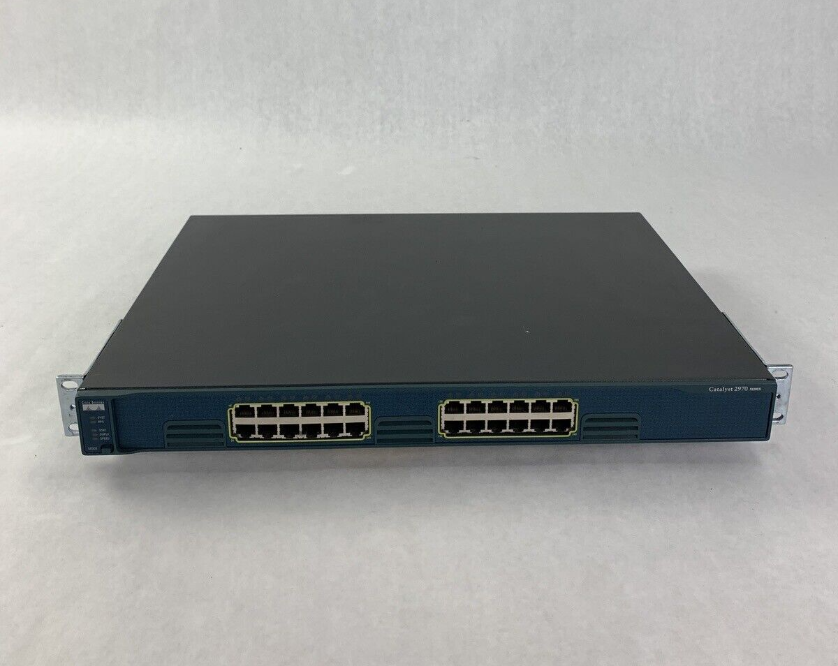 Cisco Catalyst 2970 WS-C2970G-24T-E 24-Port Gigabit Managed Ethernet Switch