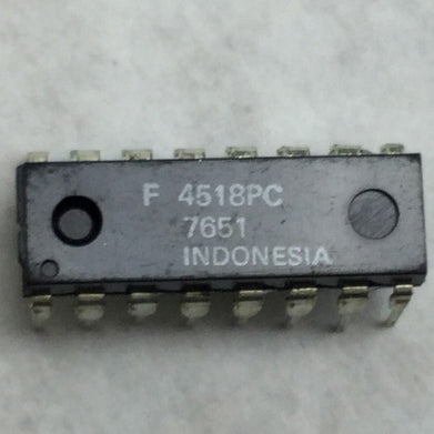 Genuine Fairchild 4518PC Integrated Circuit  16 Pin  Lot of 21