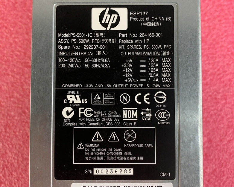 HP PS-5501-1C 174W Power Supply