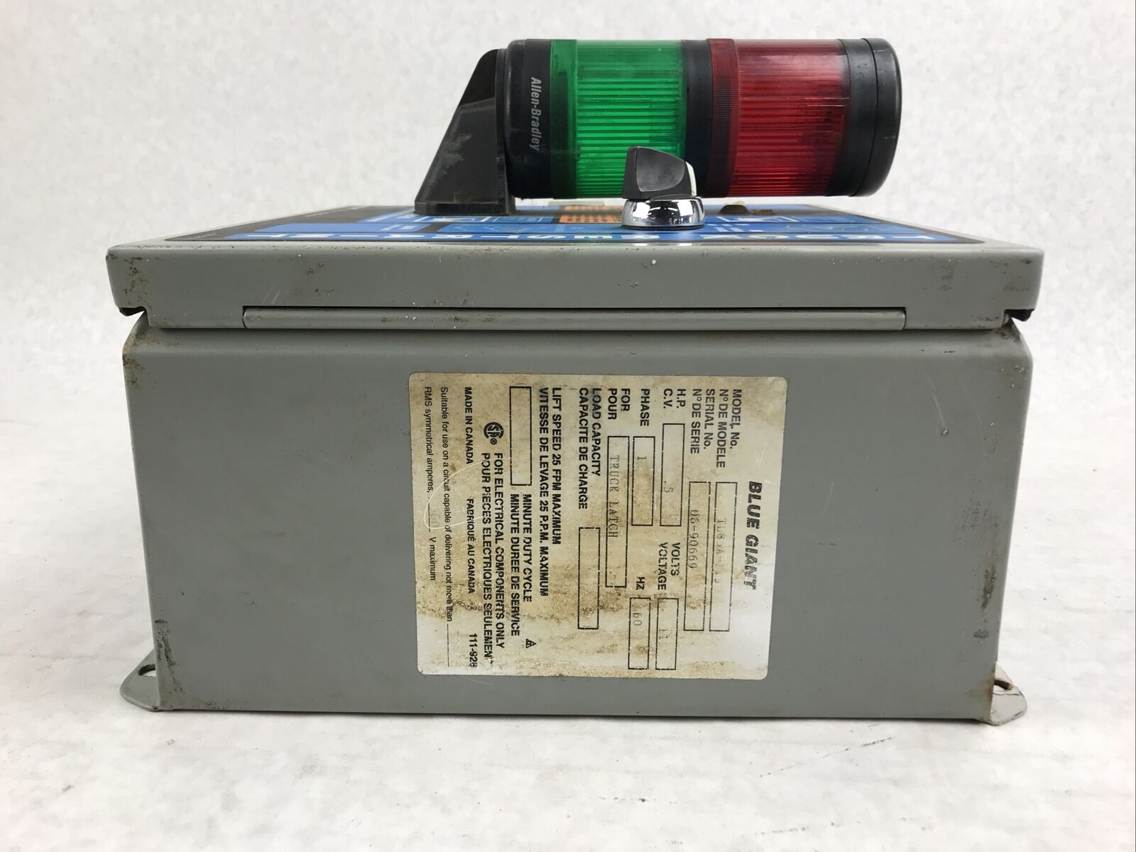 Blue Giant MTR 1160T 027-105 Truck Restraint 115V Control Panel 038-158 ES