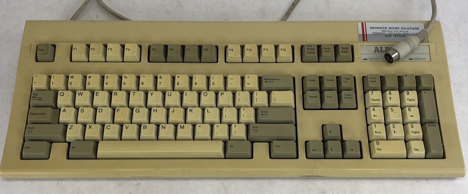 Vintage Alps MBR-101 Wired Keyboard Family # AT101-102