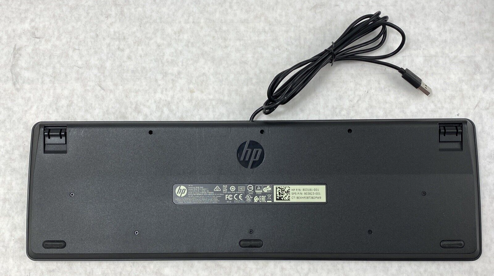 Lot(2) HP 803181-001 Slim USB Wired Enhanced Keyboard KBAR211 Genuine OEM