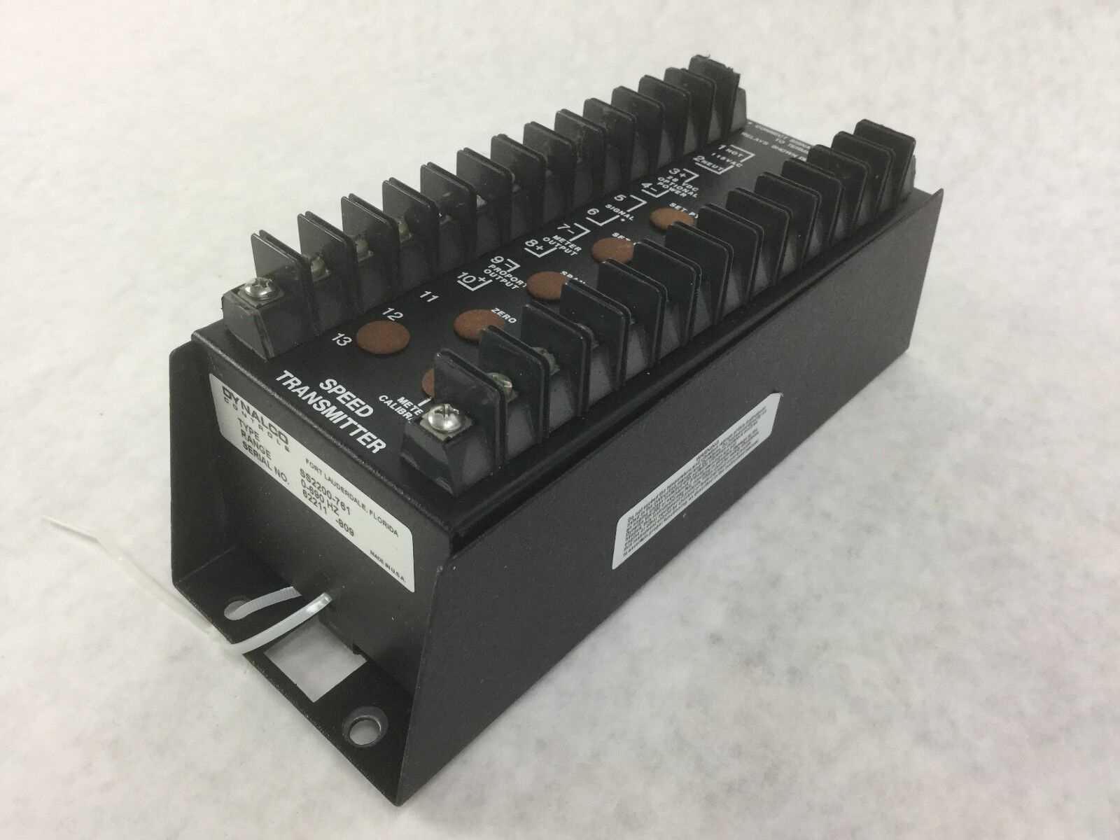 DYNALCO CONTROLS, Speed Transmitter SS2200-761 (Range 0-690 HZ)