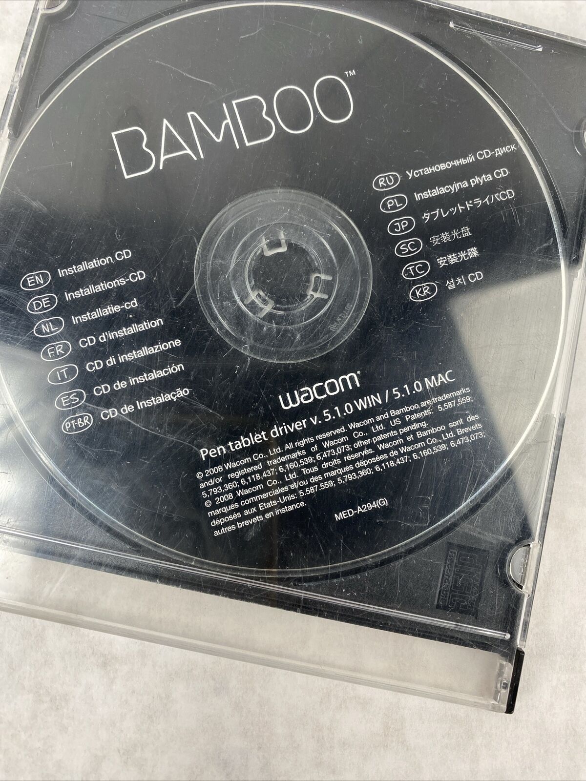 Wacom Bamboo MTE-450A Drawing Graphics Tablet with Disct but NO STYLUS