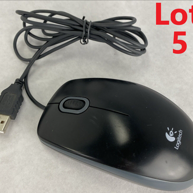 Lot( 5 ) Logitech M-U0026 Optical 6ft Wired USB Scroll Wheel Mouse 810-002182