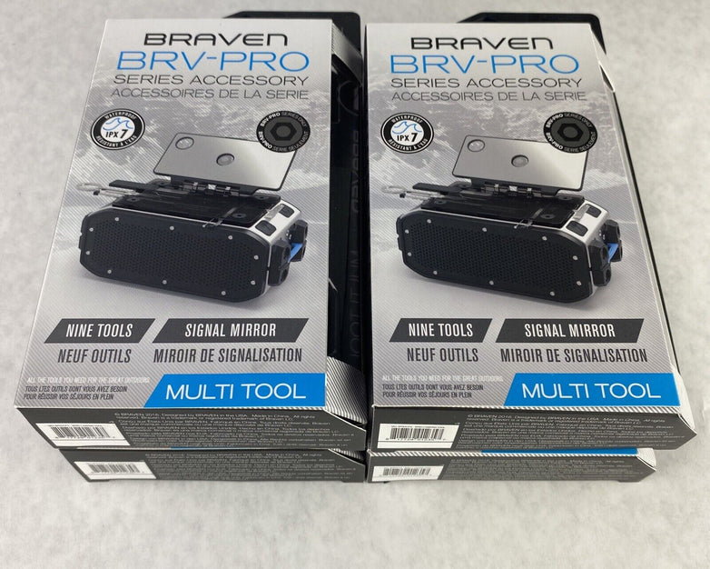 Lot of 4 Braven BRV-PRO Series Accessory Nine Tool Signal Mirror Multi Tool