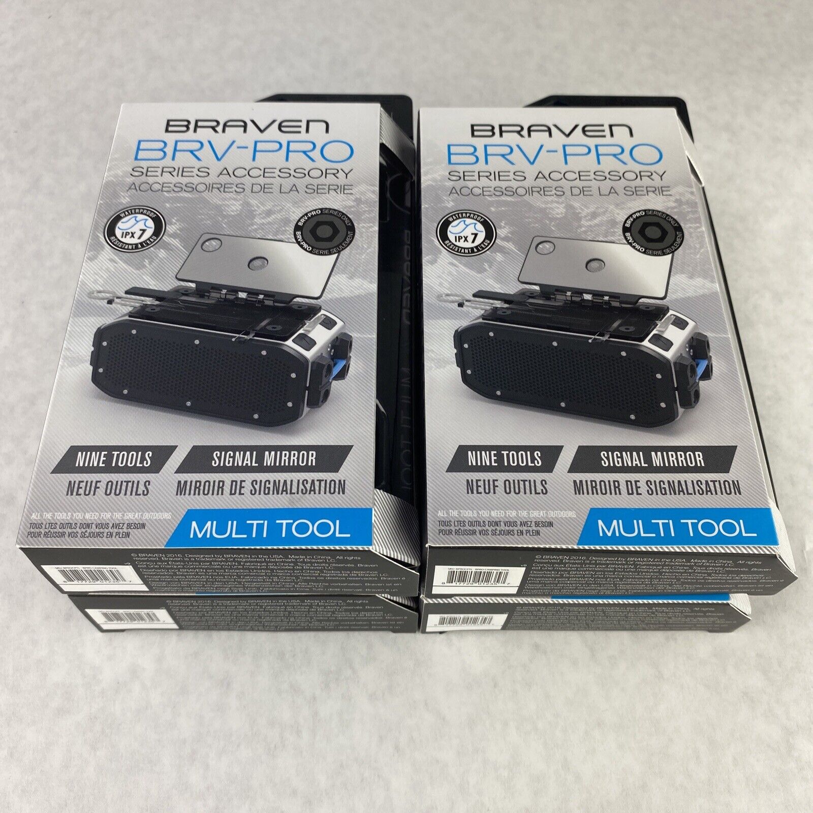 Lot of 4 Braven BRV-PRO Series Accessory Nine Tool Signal Mirror Multi Tool