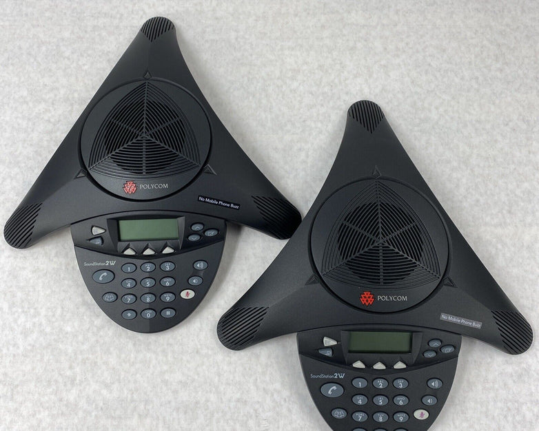 Lot of 2 Polycom SoundStation 2201-67880-160 2W 1.9GHz Speaker Conference Phone