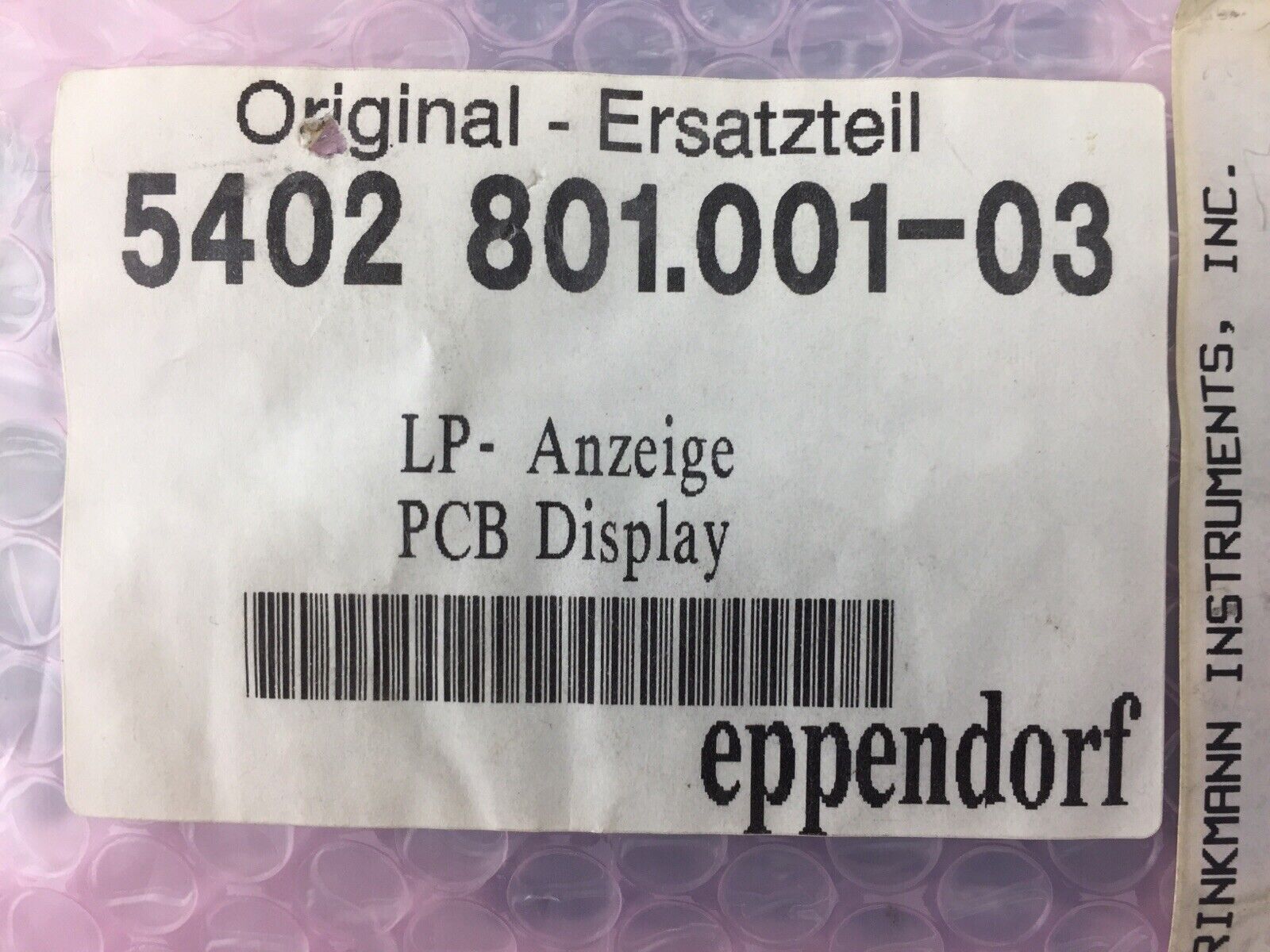 Ersatzteil LP - Aneige PCB Display - Eppendorf - 5402 801.001-03 - Brinkmann