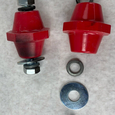 Lot( 2 ) 5/8 16mm Female Red Insulator for Bus Bar